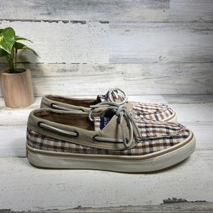 Sperry Top Sider Plaid Boat Shoes